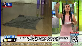 Rímac residents report homes flooded after Sedapal pipe burst