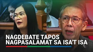 Diokno, Sison nagpasalamat sa isa't isa matapos magsagutan sa request for admission