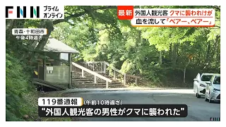 「ベアー、ベアー」十和田湖で外国人観光客がクマに襲われる　右腕かまれ負傷　青森・十和田市（2026年08月22日）