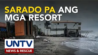 Mga resort sa San Felipe, Zambales, sarado pa rin; mga residente, sa ayuda muna umaasa