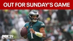 Eagles QB Jalen Hurts ruled out Sunday due to blood clot in calf