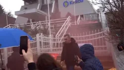 U protestua para objektit të KEDS-it kundër rritjes së çmimit të energjisë elektrike