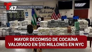 Largest cocaine seizure valued at $10 million in NYC