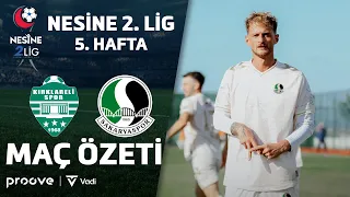 Kırklarelispor vs. Sakaryaspor | Nesine 2nd League Week 5 Match Highlights