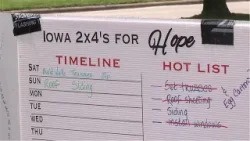 2x4′s For Hope in Iowa building home for veteran