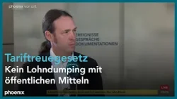 phoenix bundestagsgespräch: Annika Klose und Pascal Meiser zum Tariftreuegesetz am 26.02.26