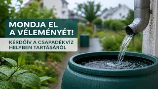 Lakossági kérdőív a csapadékvíz helyben tartásáról