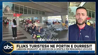 Fluks i lartë në Portin e Durrësit/ Mbi 30 mijë qytetarë largohen nga vendi | ABC News Albania