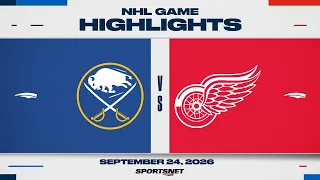 NHL Pre-Season Highlights | Sabres vs. Red Wings - September 24, 2026