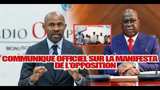 URGENT – LE GOUVERNEMENT ANNONCE L'INTERDICTION DE LA MANIFESTATION DE L'OPPOSITION