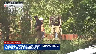 Police investigation in Cicero impacts Metra service; video shows Amtrak train stopped on tracks