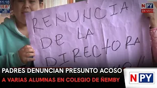 Parents report alleged harassment of several students at a school in Ñemby