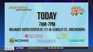 FOX8 Stuff The Bus: We're in Greensboro today! Stop by the W. Elmsley Drive Walmart to donate school