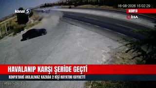 It Flew Into Oncoming Traffic! 2 People Lost Their Lives in Unbelievable Accident in Konya
