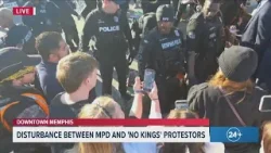 СМОТРИТЕ | Столкновение полиции Мемфиса с протестующими во время митинга «Нет королям» в Мемфисе СМОТРИТЕ | Столкновение полиции Мемфиса с протестующими во время митинга «Нет королям» в Мемфисе