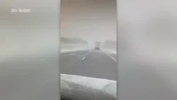 WATCH: Semi launches over I-469 median into southbound lanes