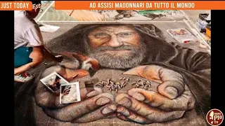 AD ASSISI MADONNARI DA TUTTO IL MONDO PER OPERA COLLETTIVA.