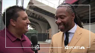 Larry Fitzgerald speaks exclusively with 12Sports after becoming Hall of Famer