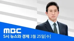 "미, 한 달 휴전 제안"‥이란에 15개 요구 전달 - [LIVE] MBC 5시 뉴스와 경제 2026년 03월 25일