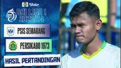 Hasil Akhir Pertandingan - PSIS Semarang Vs PERSIKABO 1973 | BRI Liga 1 2023/24