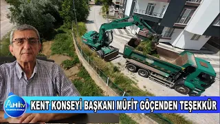 KENT KONSEYİ BAŞKANI MÜFİT GÖÇENDEN TEŞEKKÜR