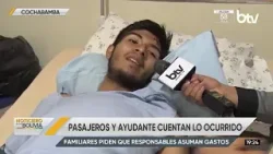 “No alcanzó a frenar”: Pasajeros y ayudante relatan lo ocurrido en Parotani