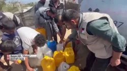 Фонд «Инсан» подвез  питьевую воду к границе Египта и сектора Газа