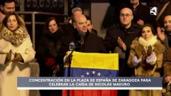 Concentración en Zaragoza por la caída de Maduro