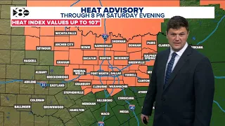 DFW Weather | Heat advisory in effect through Saturday evening in 14 day forecast