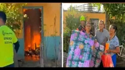 Voraz incendio arrasa con vivienda en Granada