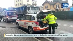 Casteggio, 58enne investito in via Emilia: è grave in ospedale