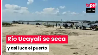 Ucayali River levels continue to drop: This is what the Pucallpa port looks like during the dry s...