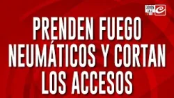 Piqueteros en plan de lucha: prenden fuego y cortan los accesos a la ciudad de Buenos Aires