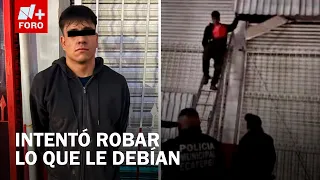 He wasn't paid his severance, so he robbed the business where he worked in Ecatepec
