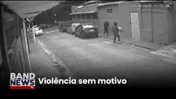 Mulher ataca morador de rua com uma faca | BandNews TV