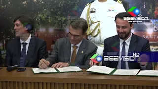 Government and Governor's Office agree to complete works on the Tahuichi Aguilera stadium.