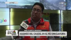 Activan alerta naranja por crecida del río Orkojahuira