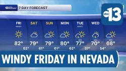 Windy Day in Las Vegas, Calm Weekend Ahead, Rain Expected Next Week
