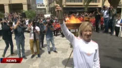 Με τιμές αρχηγού κράτους το Ηράκλειο υποδέχτηκε την ολυμπιακή φλόγα