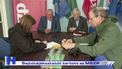Sajtótájékoztatót tartott az MSZP – ZTV Híradó 2024-04-18