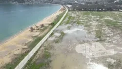 Η θάλασσα "πλημμύρισε" την Αλάνα της Νέας Ηρακλείτσας - Εικόνες από drone