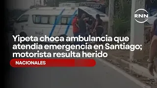 SUV crashes into ambulance responding to emergency in Santiago; motorcyclist injured