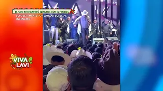 Le lanzan botes a ‘El Yaki’ y así reaccionó | Vivalavi