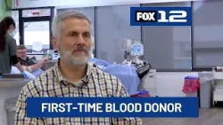 Донор крови говорит, что первый опыт оказался проще, чем ожидалось, в то время как в Bloodworks N...