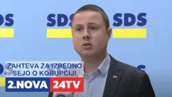 Izjava Žana Mahniča (SDS) ob vložitvi zahteve za izredno sejo o korupciji (7. 2. 2024)