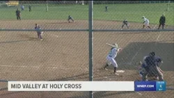 Mid Valley Softball Wins 3-1 Over Holy Cross