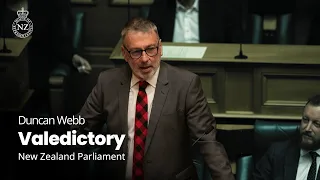 Duncan Webb MP Valedictory 19 August, 2026