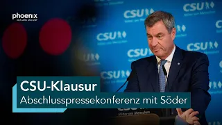 Abschlusspressekonferenz CSU-Klausur: Ministerpräsident Söder und Einordnung von Prof. Kronenberg