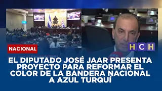 El diputado José Jaar presenta proyecto para reformar el color de la Bandera Nacional a azul turquí