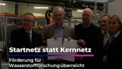 Startnetz statt Kernnetz: Förderbescheid für Wasserstoffforschung in Chemnitz übergeben